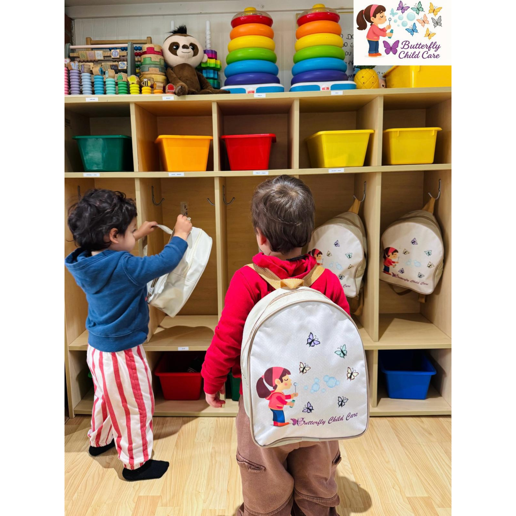 Happy children playing at our daycare